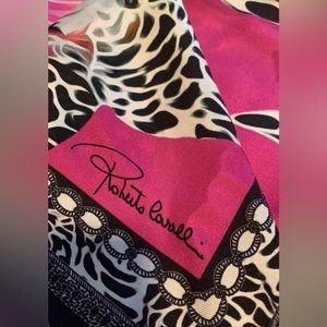 Roberto Cavalli Printed Animal silk scarf